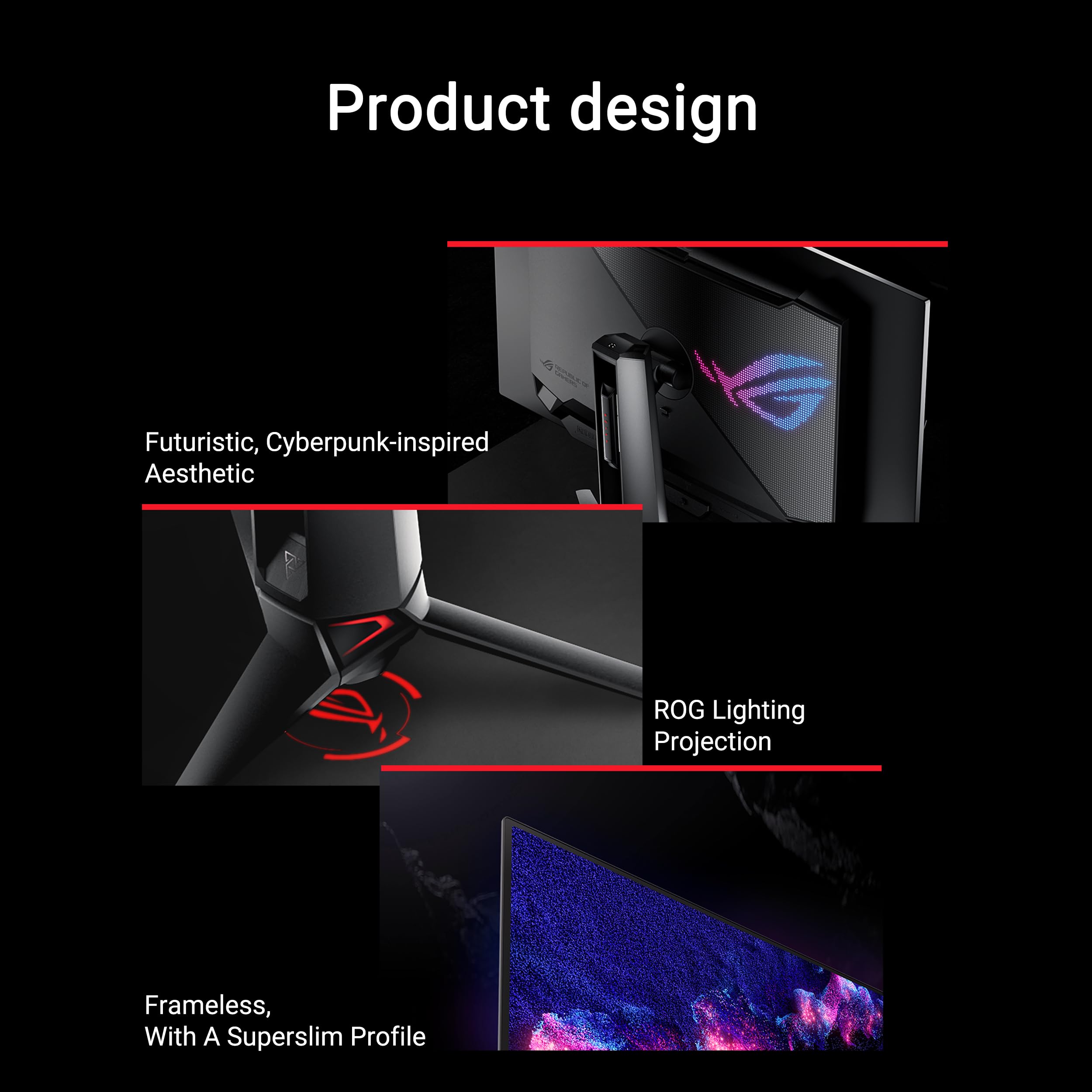 ASUS ROG Swift OLED PG32UCDM Gaming Monitor ― 32 Inch, 4K QD-OLED Panel (3840 x 2160), 240 Hz, 0.03 ms (GTG), G-Sync® Compatible, Custom Heat Sink, 99% DCI-P3, 90W Type-C®