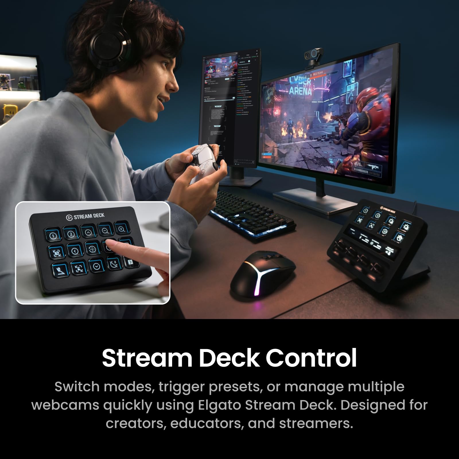 Insta360 Link2 Pro - 4K PTZ Webcam for PC/Mac