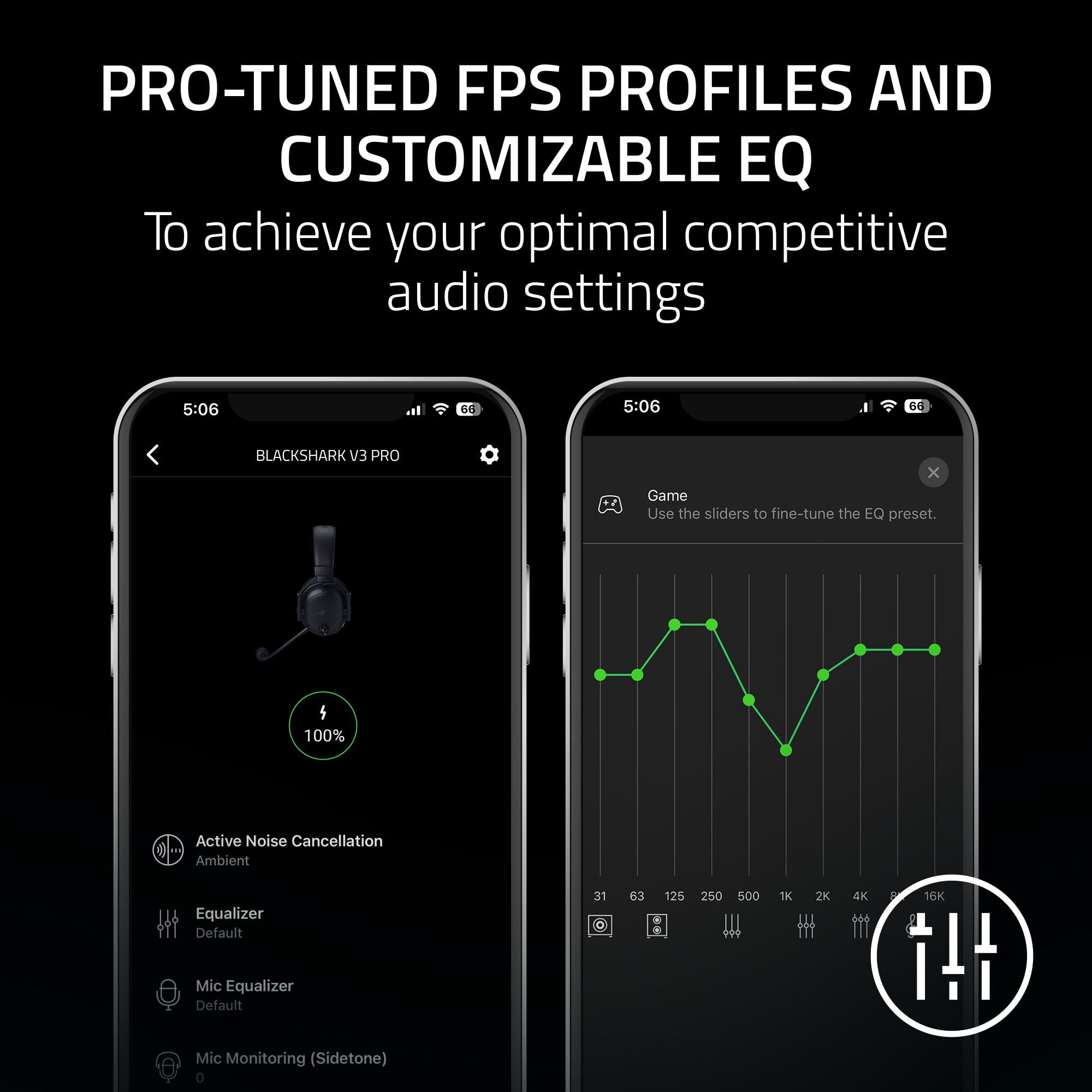 Razer BlackShark V3 Pro Wireless ANC Gaming Headset for PC: Full Band Mic - 50mm Drivers - 2.4 GHz, Bluetooth, USB, 3.5mm - Works with Mac, PS5, Nintendo Switch, Smartphone - 70 Hr Battery - White