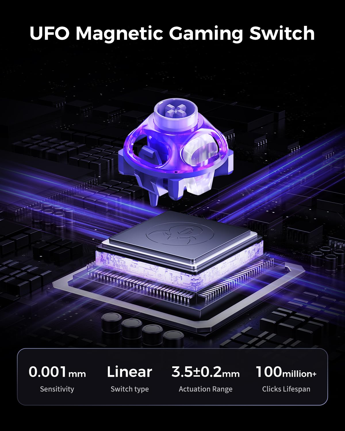 GravaStar Mercury V60 Pro 60% HE Magnetic Gaming Keyboard, True 8kHz Polling Rate, 0.125ms Latency, Dynamic Rapid Trigger, 0.005mm Adjustable Actuation, Full Aluminum Frame