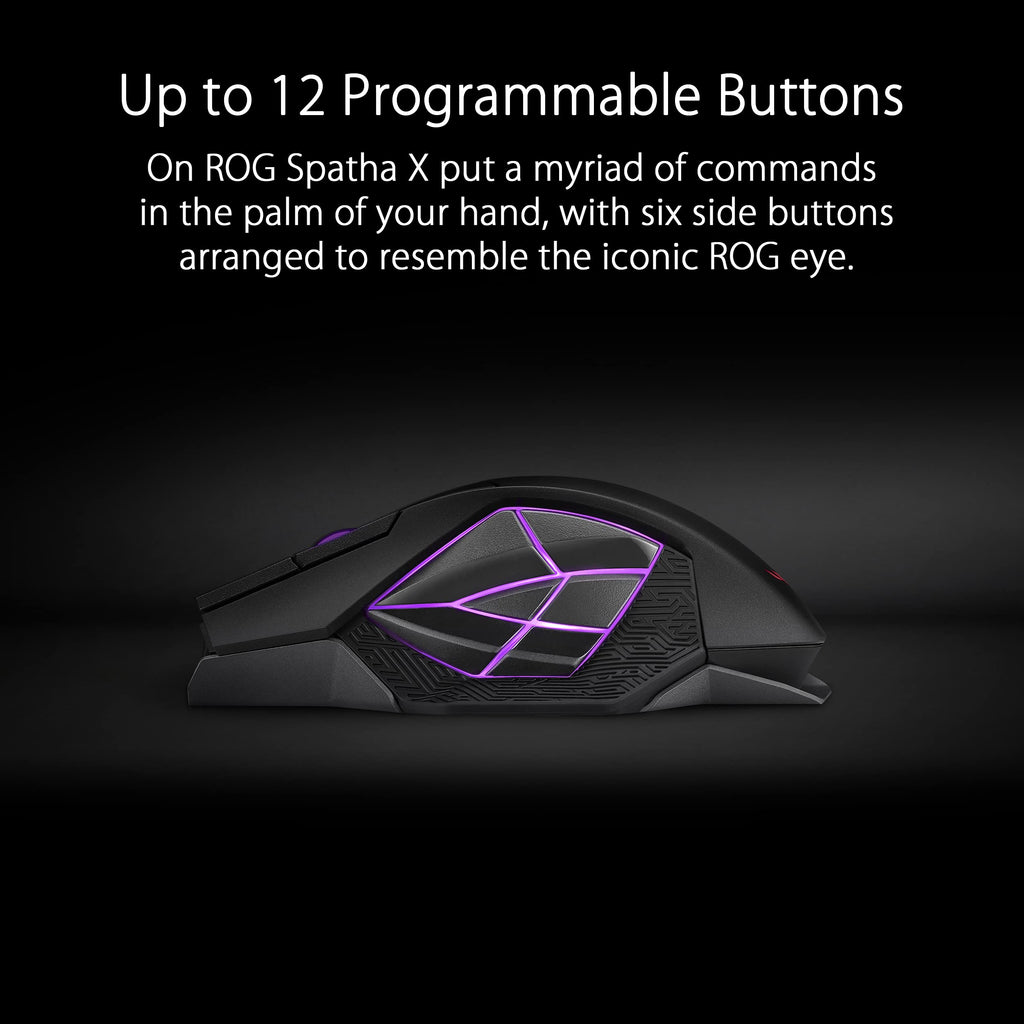 ASUS ROG Harpe Ace Aim Lab Edition Gaming Mouse, 54 g Ultra-Lightwieght, Connectivity (2.4GHz RF, Bluetooth, Wired), 36K DPI Sensor, 5 Programmable Buttons, ROG SpeedNova, Esports & FPS Gaming, Black