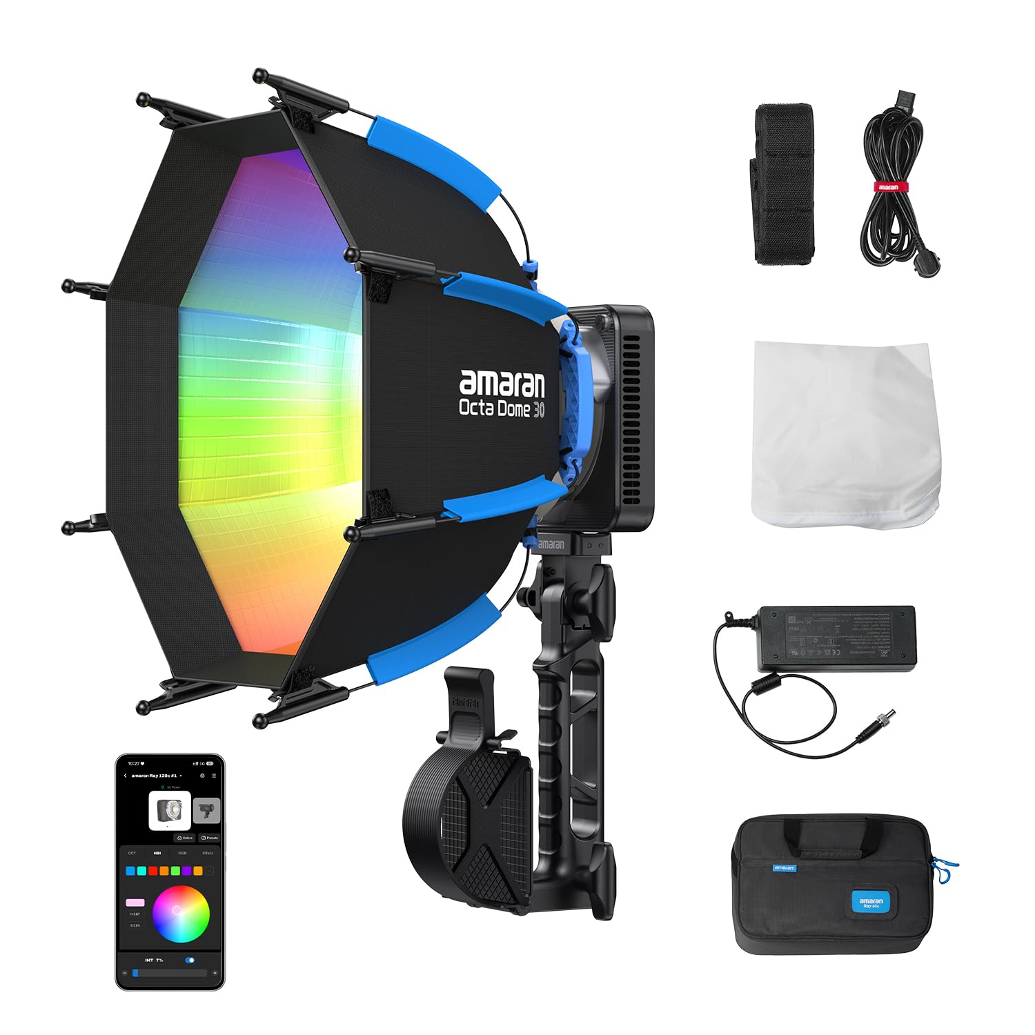 amaran Portable RGB LED Studio Light for Streaming