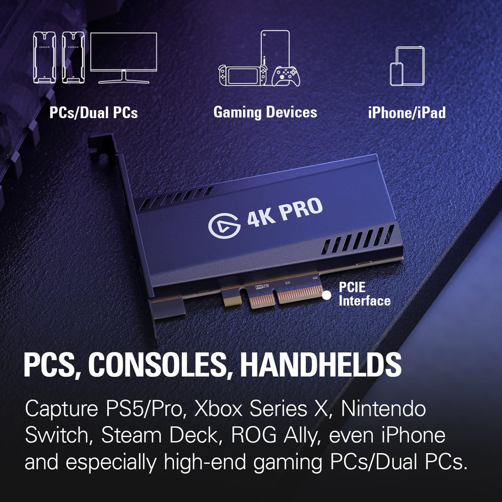 Elgato 4K Pro Internal Capture Card, 8K60 Passthrough