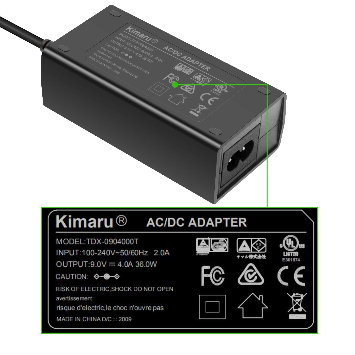 Kimaru EN-EL14a Dummy Battery EH-5a AC Power Adapter EP-5A DC Coupler Kit for Nikon D3500 D3400 D3300 D3200 D3100 D5600 D5500 D5300 D5200 D5100 Df COOLPIX P7000 P7100 P7700 P7800 Cameras