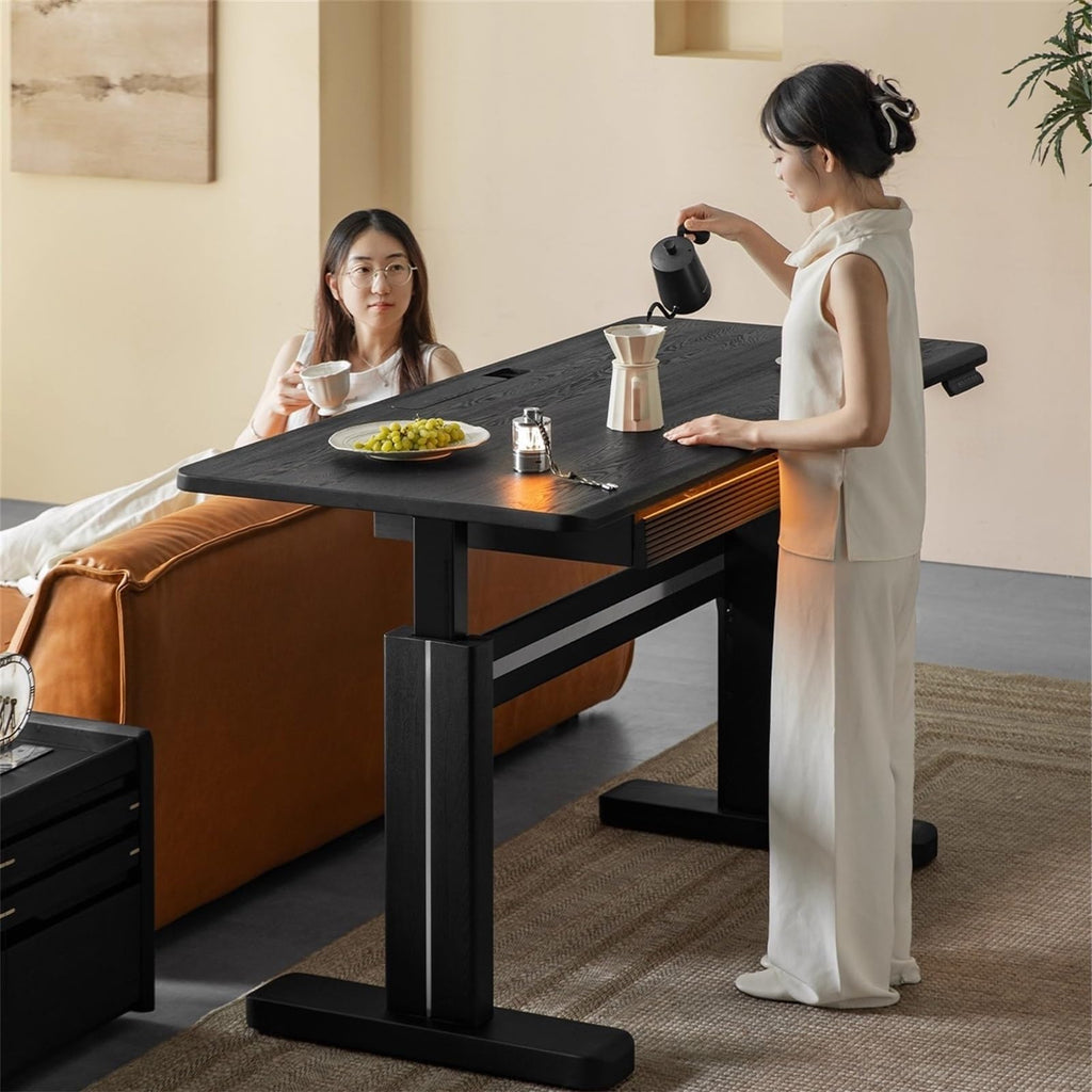 KEG801302 Height-Adjustable Standing Desk with 2 Drawers