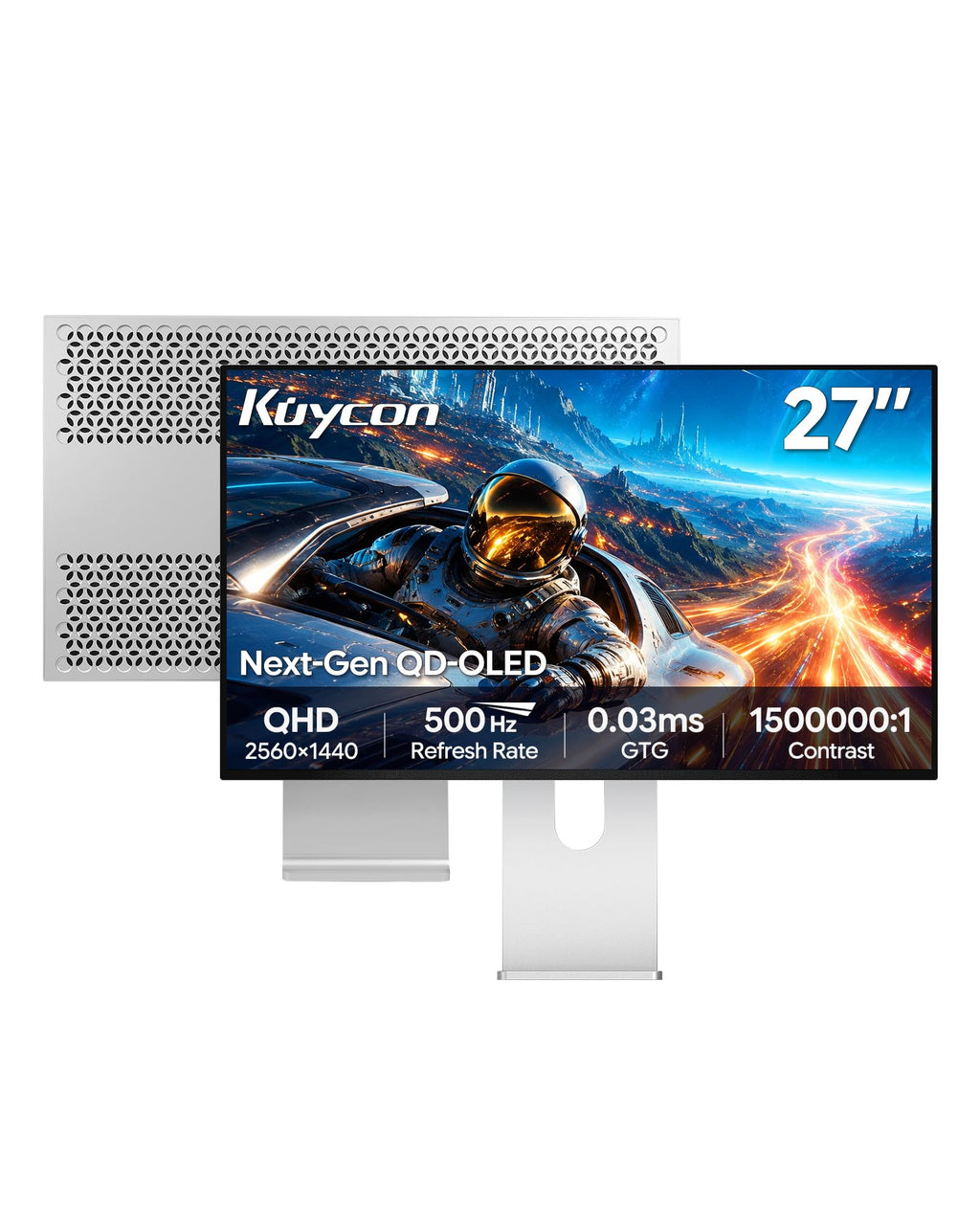 Kuycon K500 27 inch 2K QHD Monitor, OLED Glossy Panel