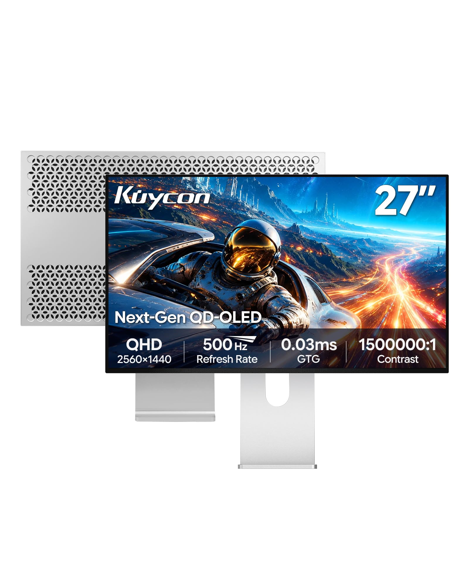 Kuycon K500 27 inch 2K QHD Monitor, OLED Glossy Panel