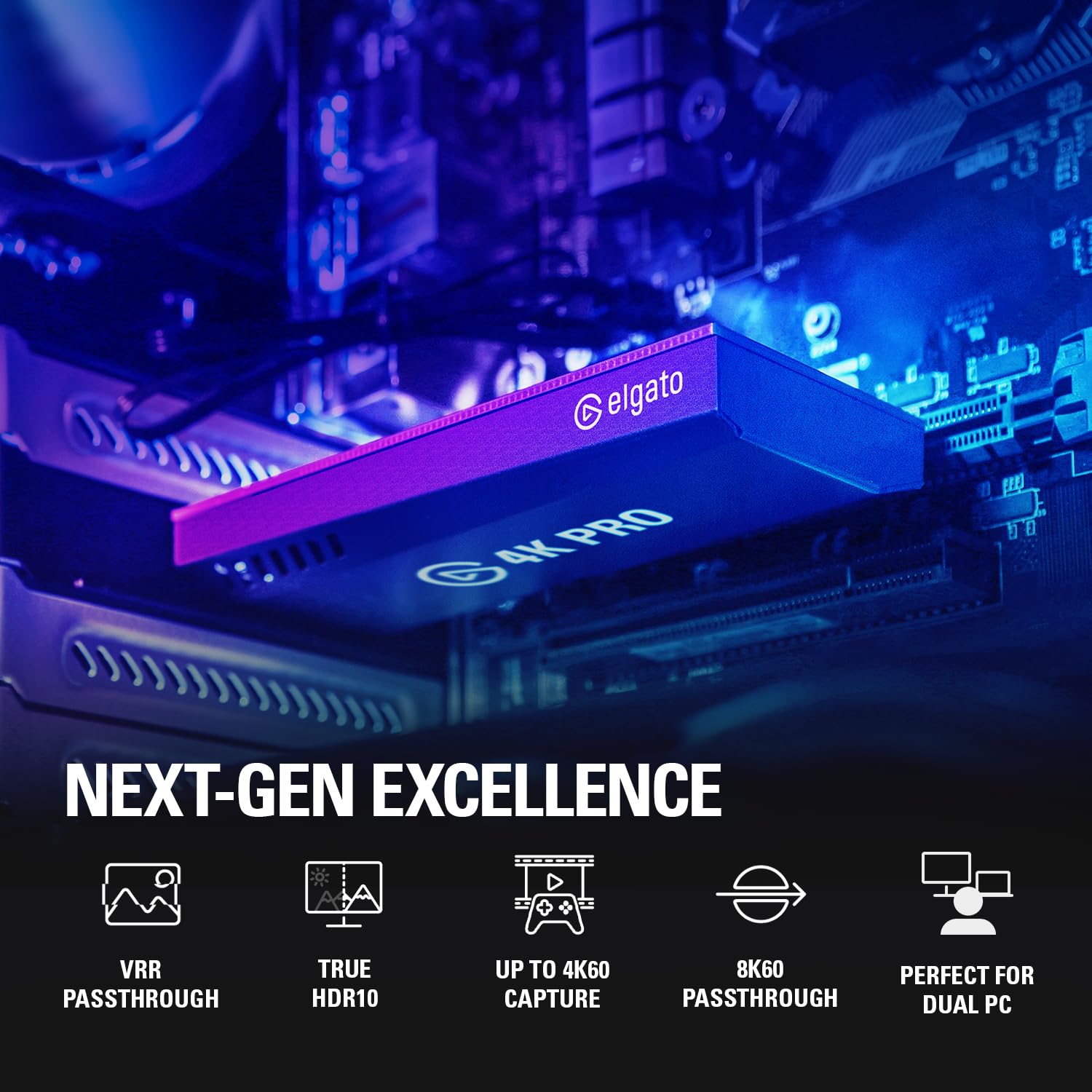 Elgato 4K Pro Internal Capture Card, 8K60 Passthrough