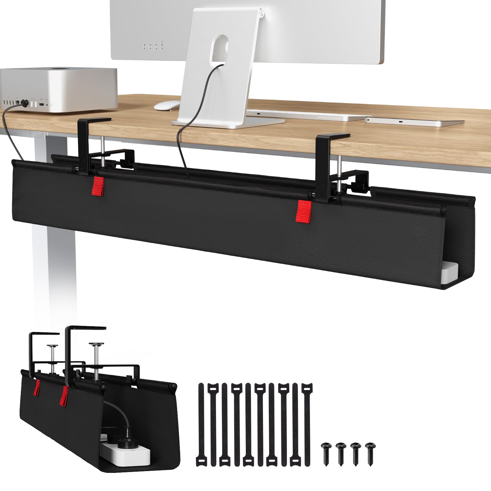 Under-Desk Cable Management Tray for Gaming Desks