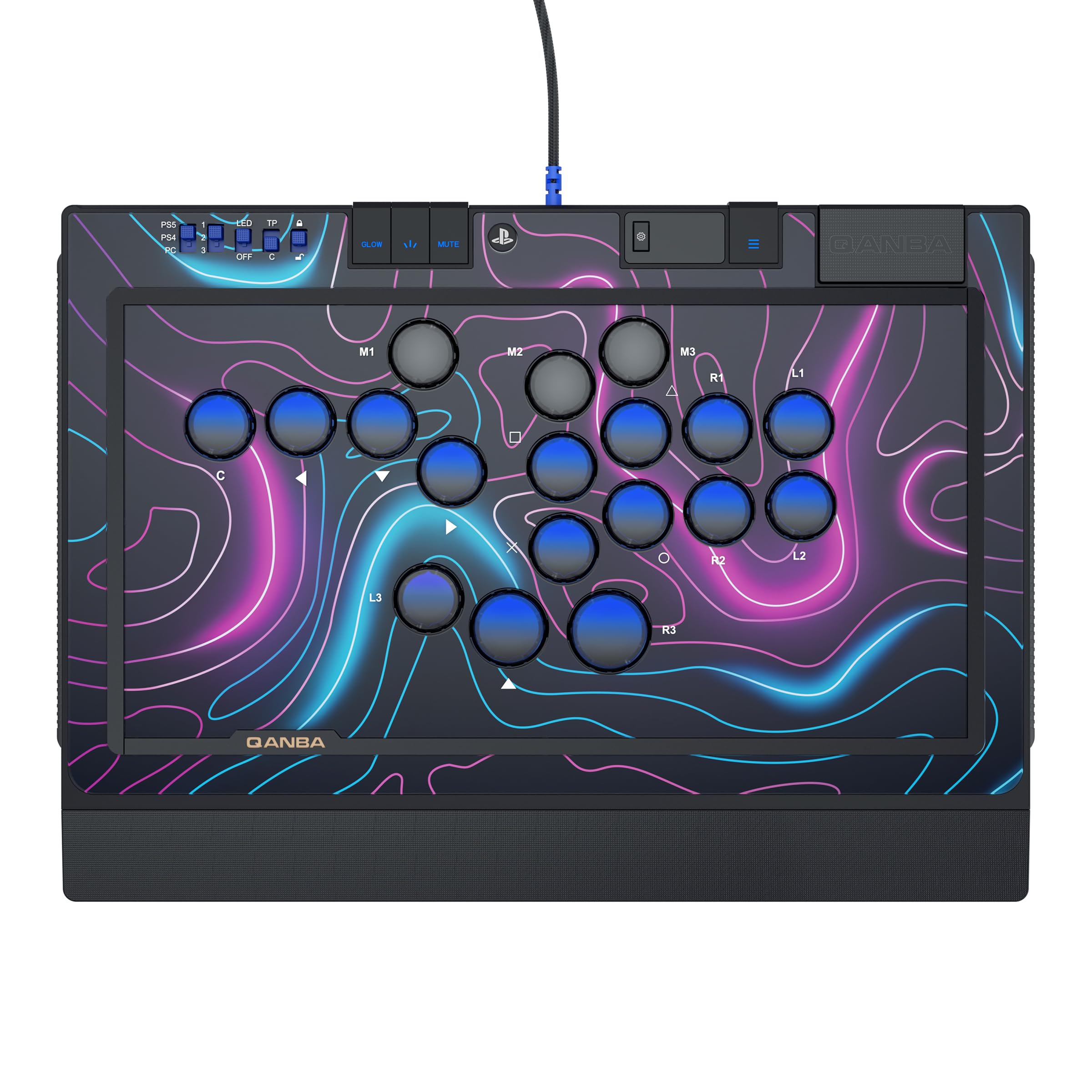 Qanba Sapphire S1 Leverless Arcade Controller for Fighting Games