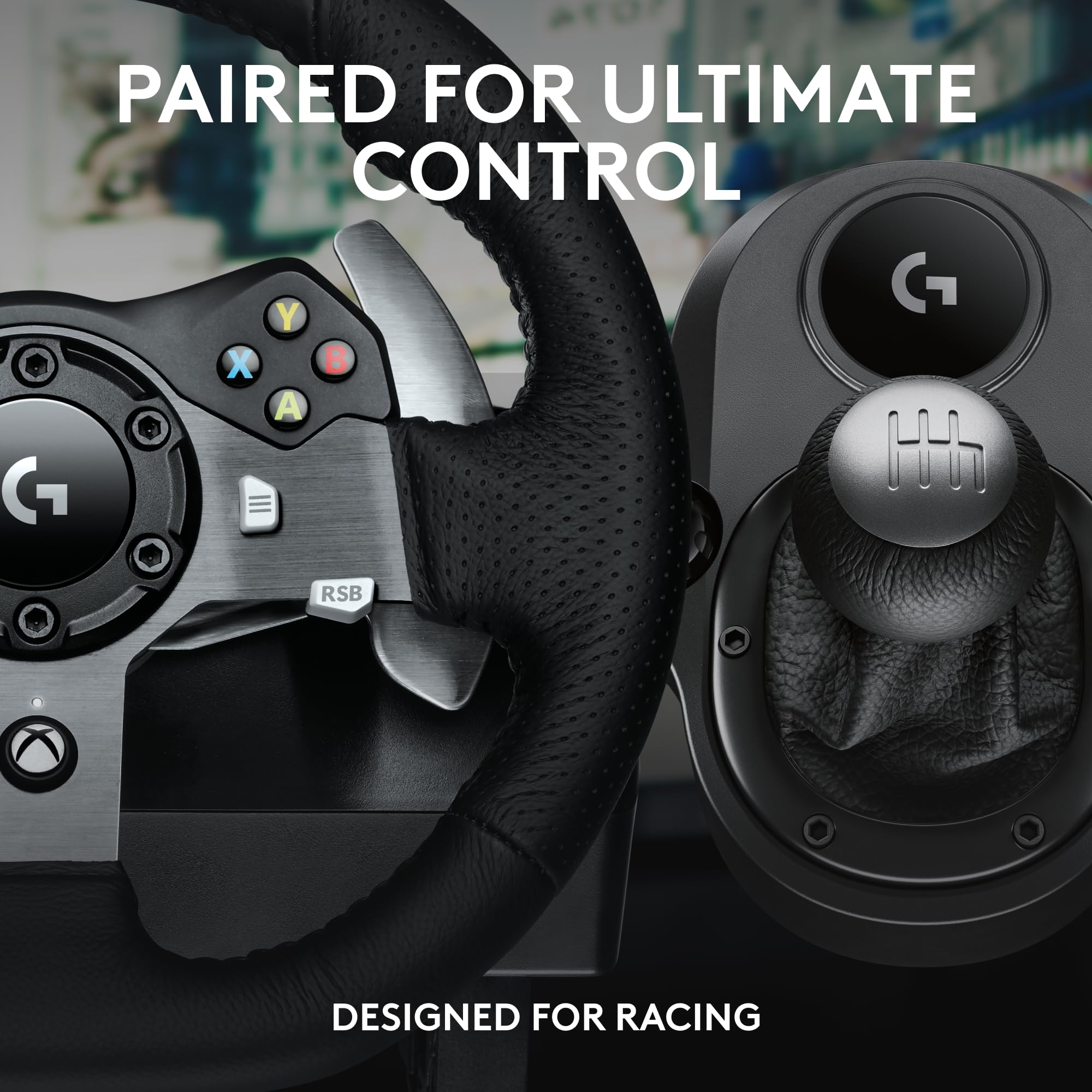Logitech G920 Driving Force Racing Wheel + Floor Pedals + G Driving Force Shifter Bundle