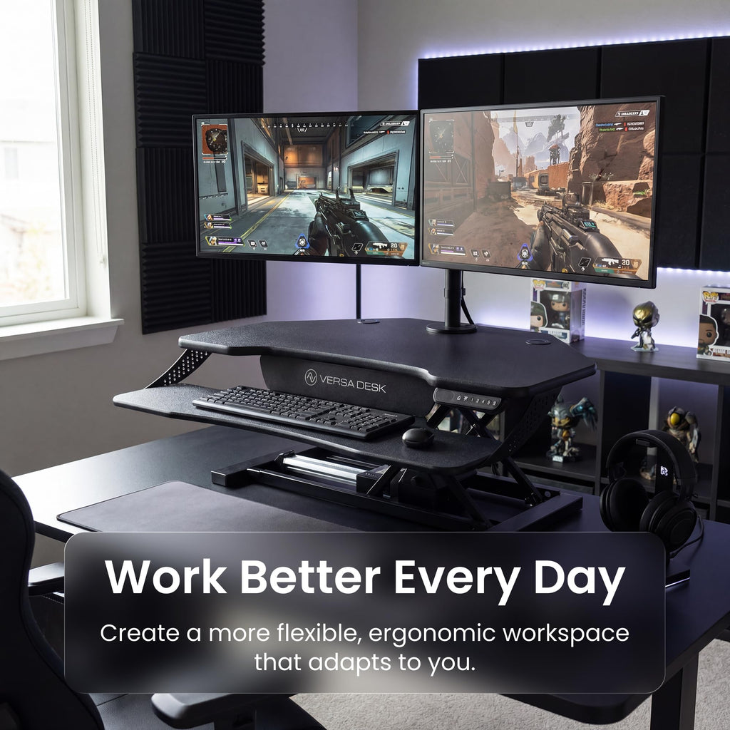 VERSADESK PowerPro Elite Smart Corner Standing Desk Converter