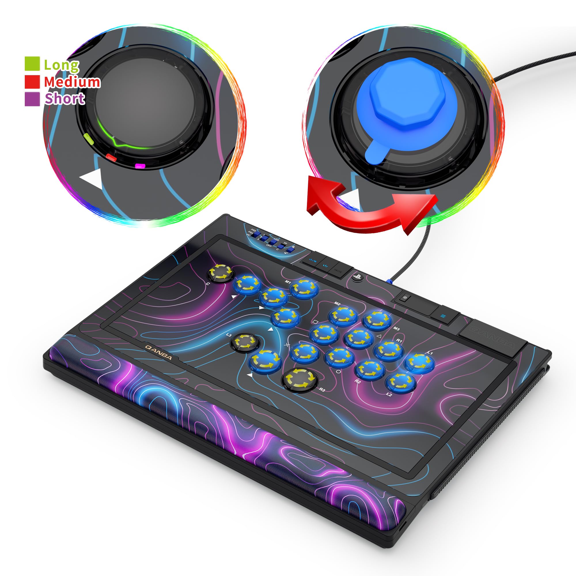 Qanba Sapphire S1 Leverless Arcade Controller for Fighting Games