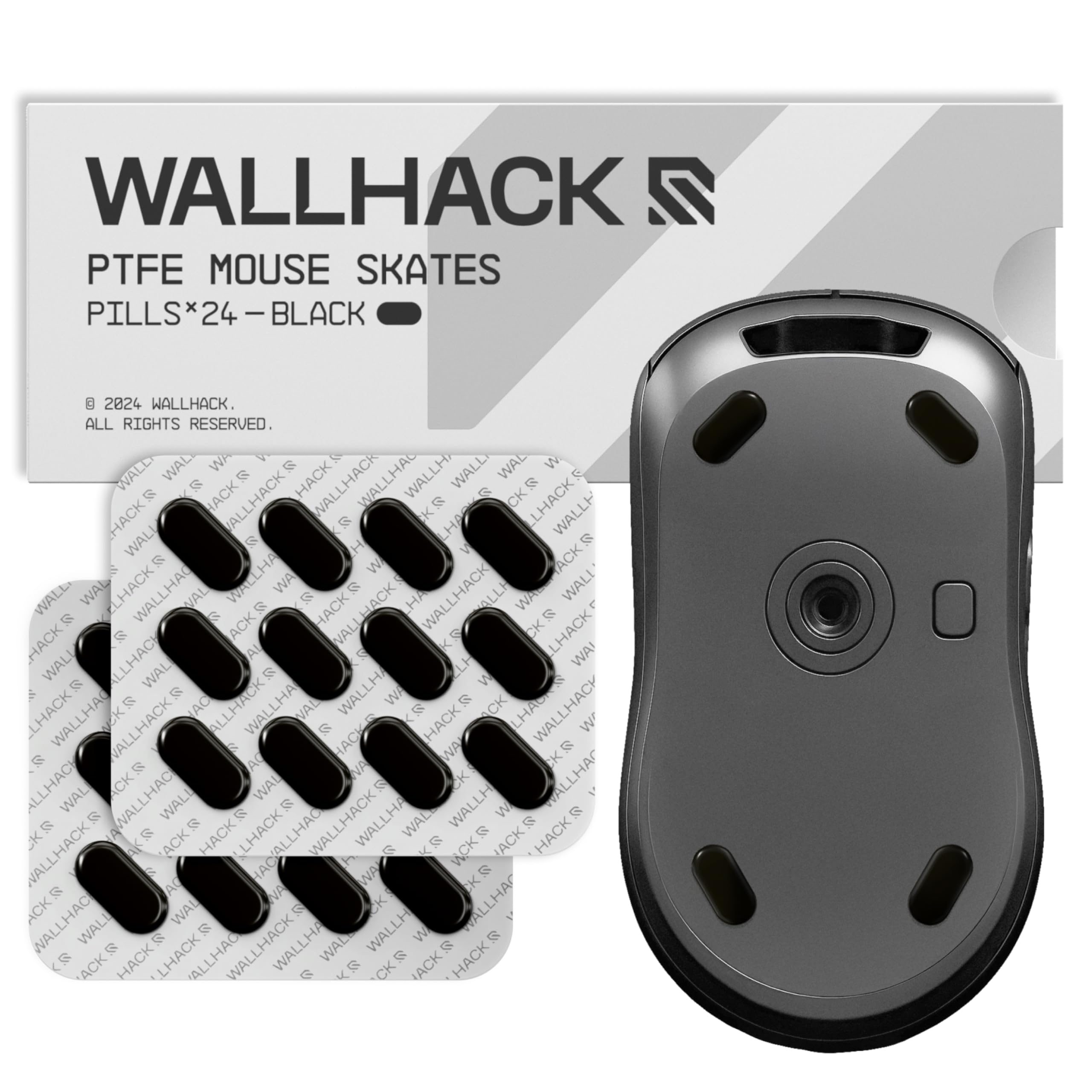 Wallhack Universal Gaming Mouse Skates for Cloth & Glass Pads