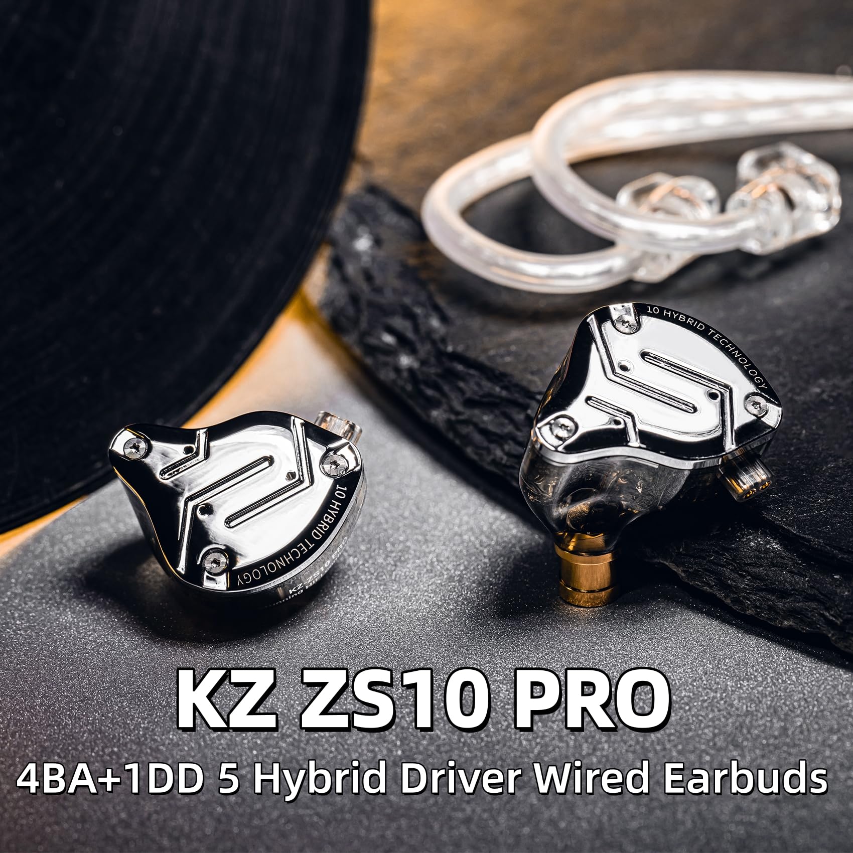 KZ ZS12 PRO 2 in Ear Monitor Headphones, 5BA+1DD 6 Hybrid Driver Gaming Earbuds Wired Earphones, HiFi Clarity Sound Immersive Bass IEMs for Gaming Musicians Singer