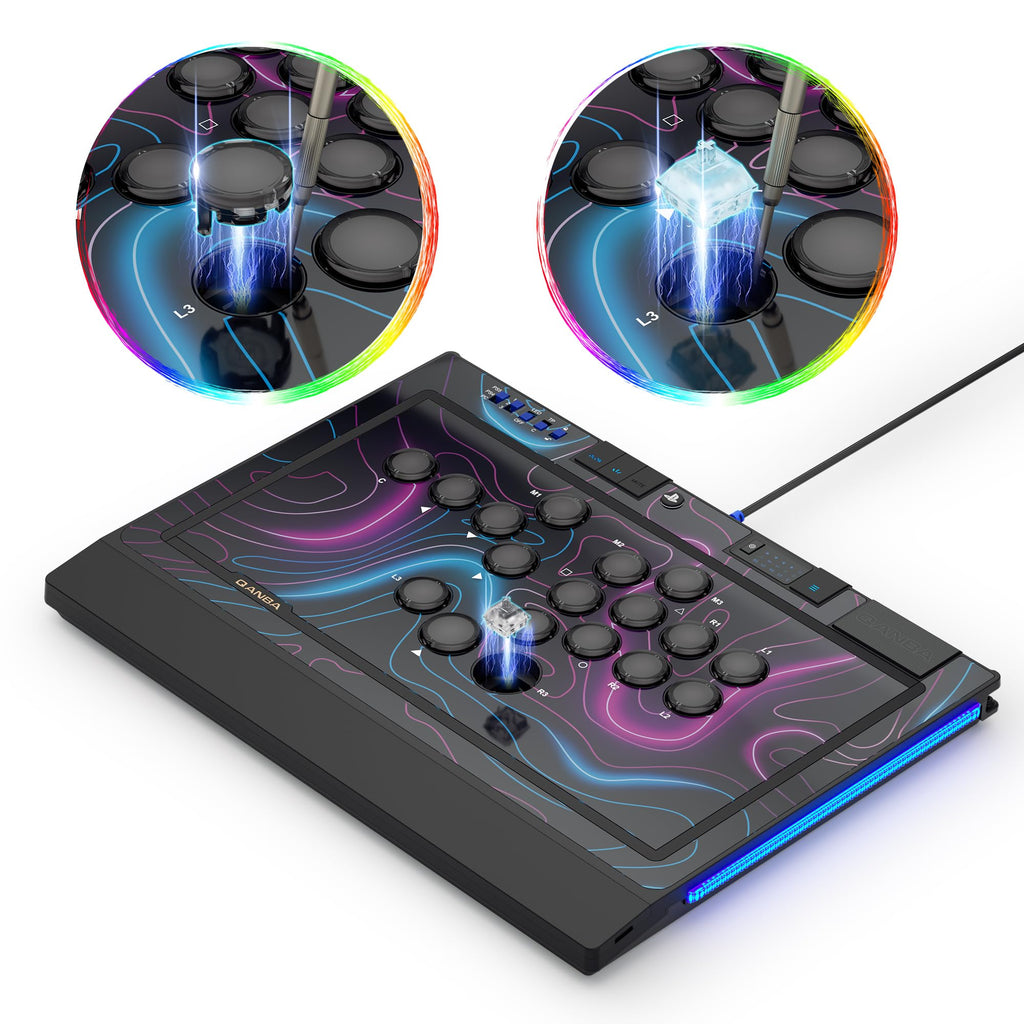 Qanba Sapphire S1 Leverless Arcade Controller for Fighting Games