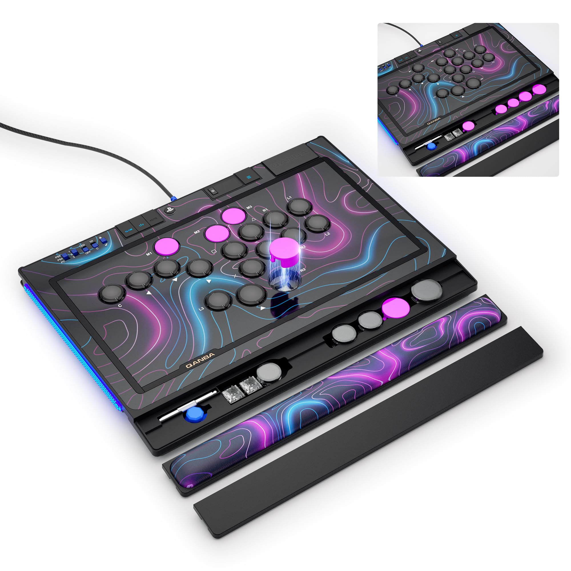 Qanba Sapphire S1 Leverless Arcade Controller for Fighting Games
