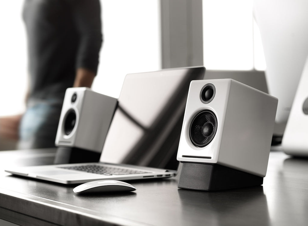 Audioengine A2+ 24 Bit 60 Watt Bluetooth Desktop Computer Speakers for Music and Gaming - PC MAC Laptop Tablet (Pack of 2)
