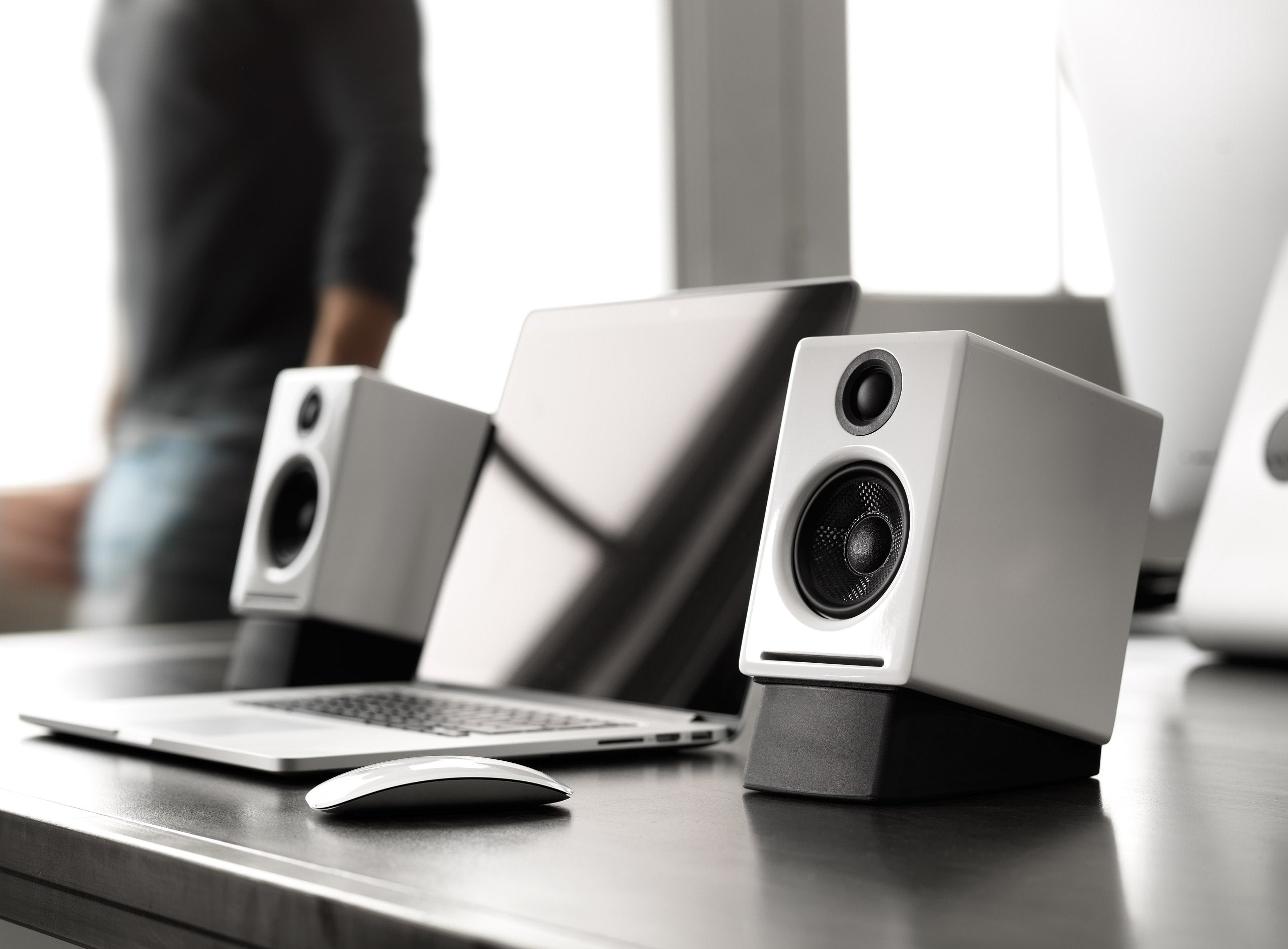 Audioengine A2+ 24 Bit 60 Watt Bluetooth Desktop Computer Speakers for Music and Gaming - PC MAC Laptop Tablet (Pack of 2)