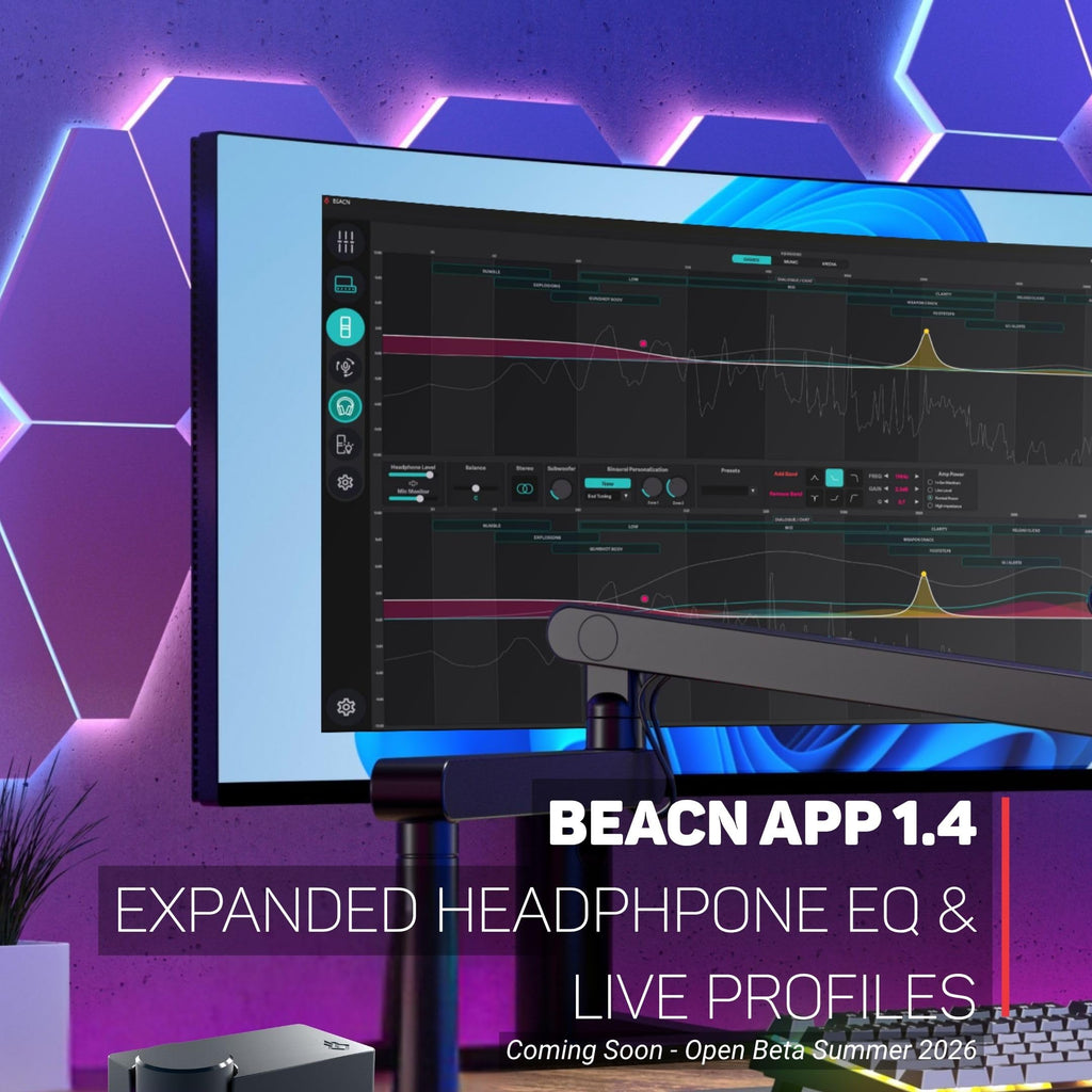 BEACN Studio – USB XLR Audio Interface for Creators, built in DSP mic chain, ultra-low-noise preamp, mutli-channel dual PC and console USB-C connections, for Streaming, Gaming, and Podcasting