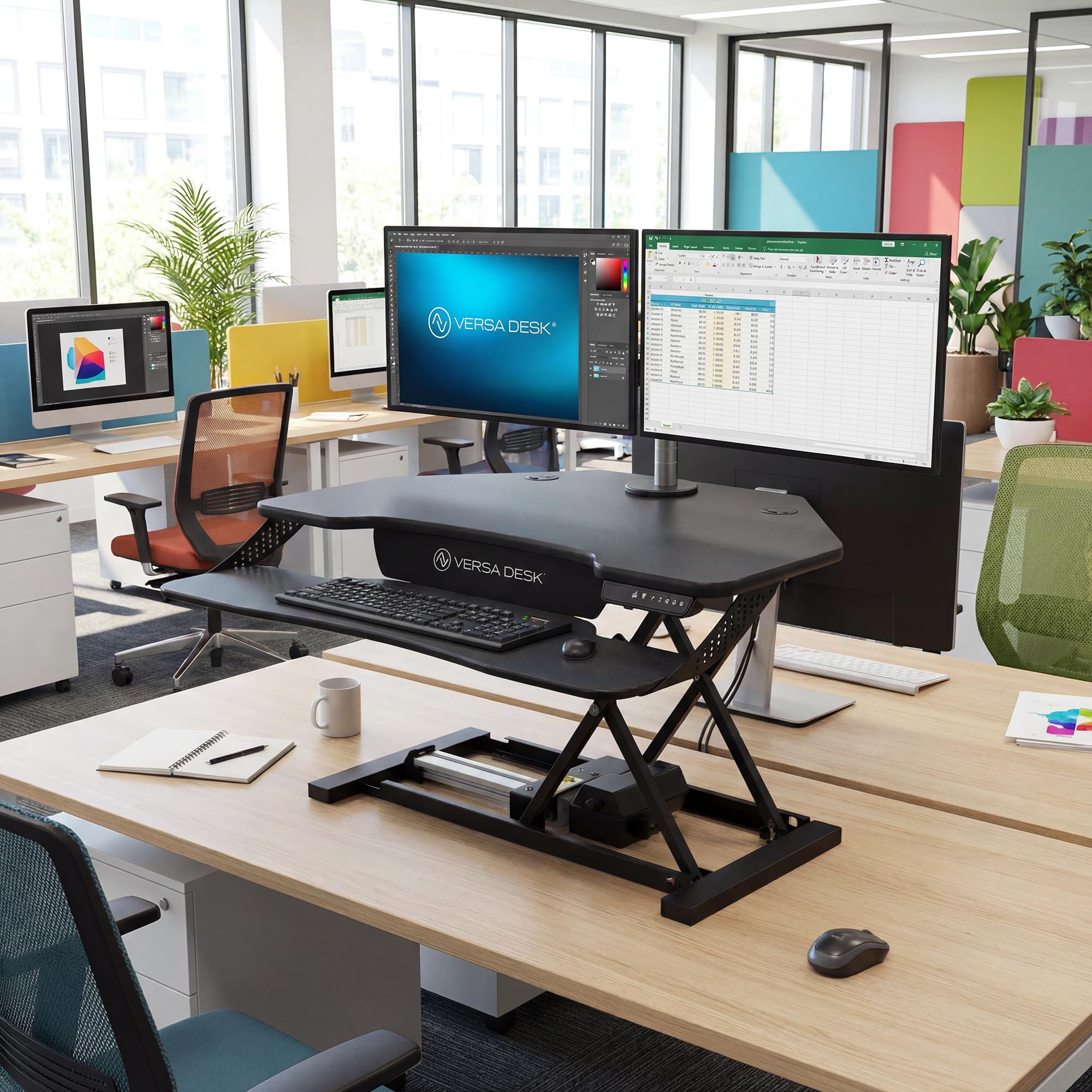 VERSADESK PowerPro Elite Smart Corner Standing Desk Converter