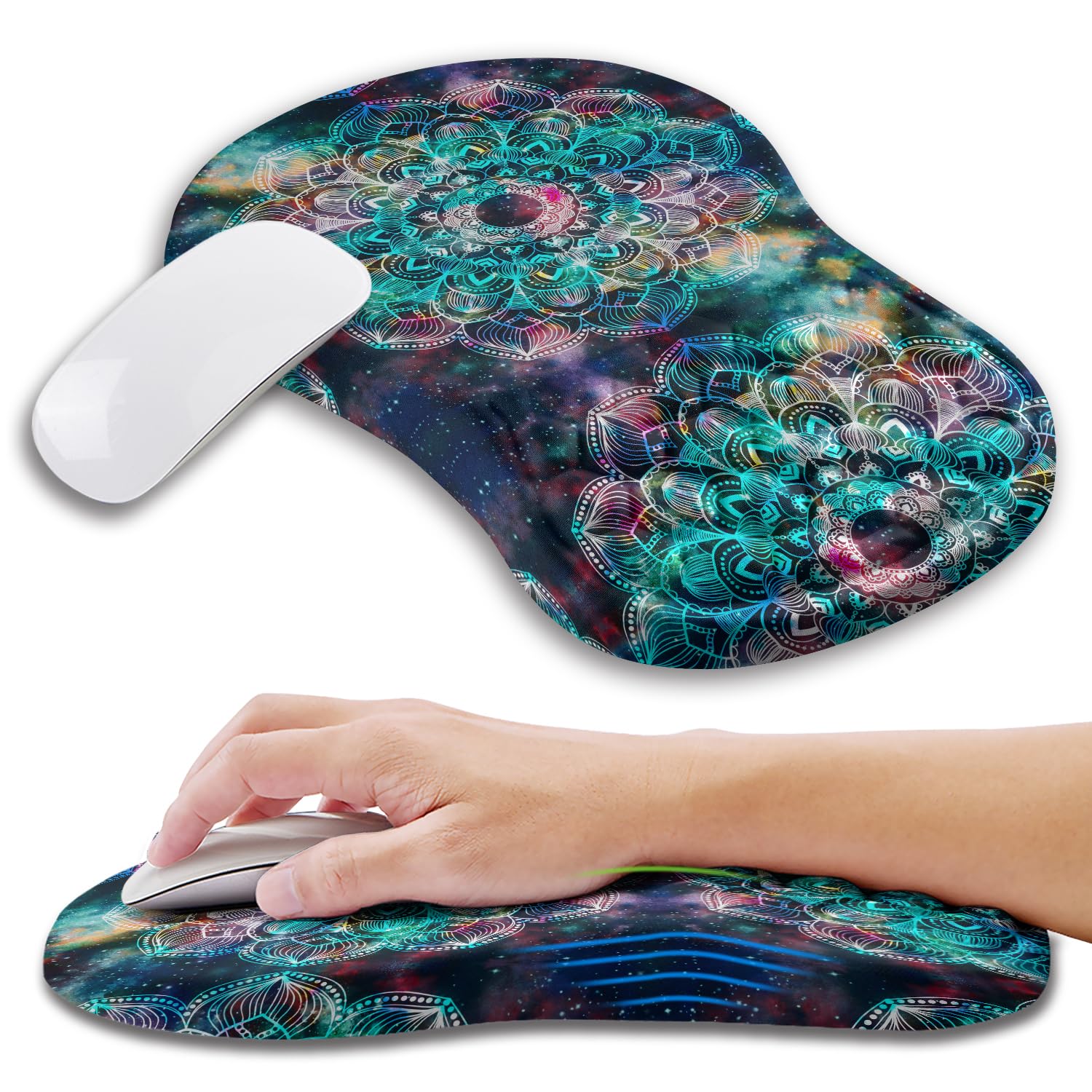 KUOSGM Ergonomic Gaming Mouse Pad with Memory Foam Wrist Rest